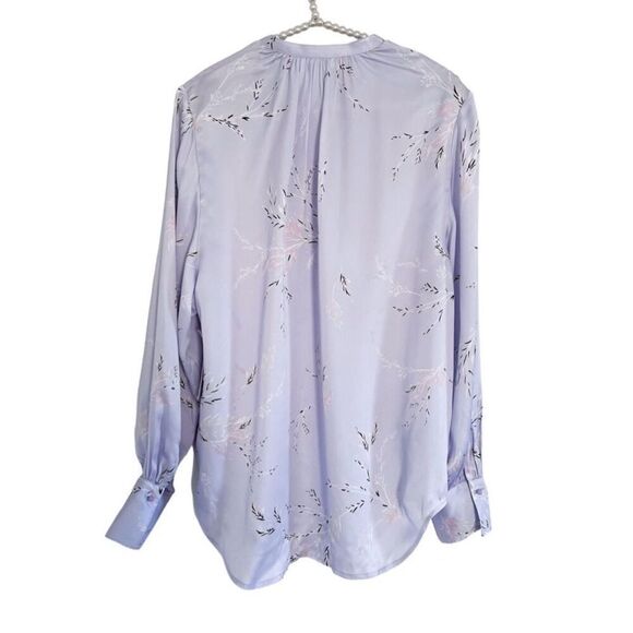 EQUIPMENT Causette Silk Shirt Blouse Lavender Multi Floral size medium - Picture 5 of 13